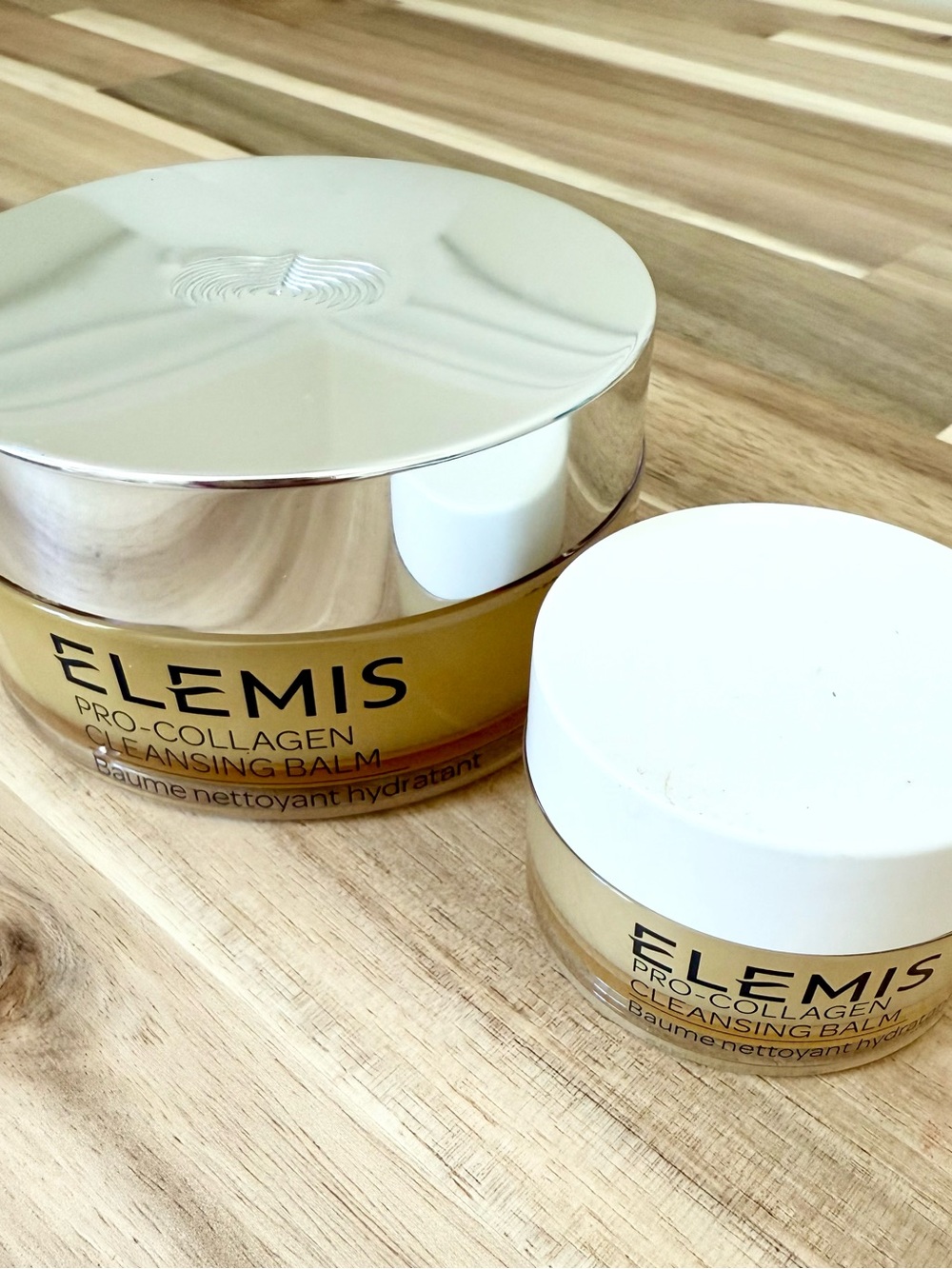 2 NEW Elemis Pro-Collagen Original Cleansing Balm 0.7oz + 3.5oz